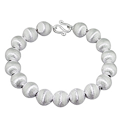 Tiffany Inspired Sterling Silver Satin Finish 10mm Balls Bracelet