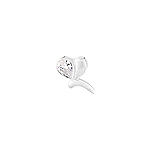 Sterling Silver Butterfly Pendant with White CZ