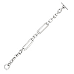 Sterling Silver Long Links Cable Chain Bracelet