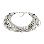 Sterling Silver Multiple Chain Strands Bracelet