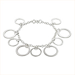 Sterling Silver Dangling Circles Bracelet