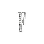 Sterling Silver Pave CZ "F" Pendant
