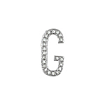 Sterling Silver Pave CZ "G" Pendant