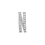 Sterling Silver Pave CZ "N" Pendant