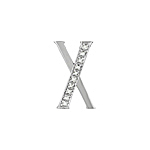 Sterling Silver Pave CZ "X" Pendant