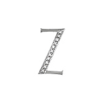 Sterling Silver Pave CZ "Z" Pendant