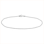 Sterling Silver 1.5mm Ball Chain Anklet