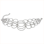 Sterling Silver Connected Rings Bracelet