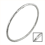 Sterling Silver 3mm Multifaceted Bangle