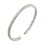 Sterling Silver 4mm Rope Cuff