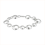 Sterling Silver Open Small and Large Circles Bracelet