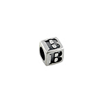 Sterling Silver "B" Square Bead