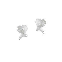 Sterling Silver Butterfly Earrings with White CZ