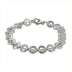 Sterling Silver 8mm Flat Cable Chain Bracelet