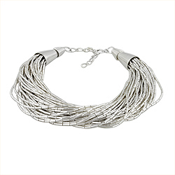 Sterling Silver Multiple Chain Strands Bracelet