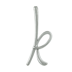 Designer Inspired Sterling Silver Script "k" Pendant