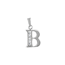 Sterling Silver "B" Pendant
