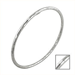 Sterling Silver 3mm Multifaceted Bangle