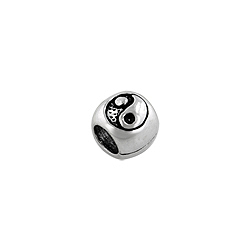 Sterling Silver Yin and Yang Oxidized Bead